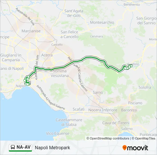NA-AV Bus Line Map