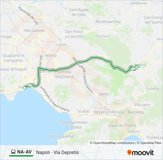 NA-AV Bus Line Map