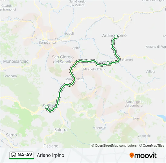 NA-AV Bus Line Map