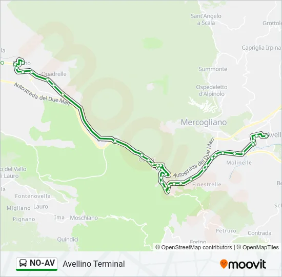 NO-AV Bus Line Map