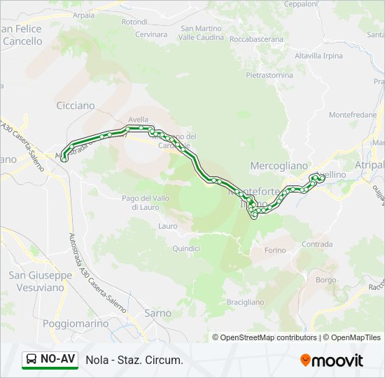 NO-AV Bus Line Map