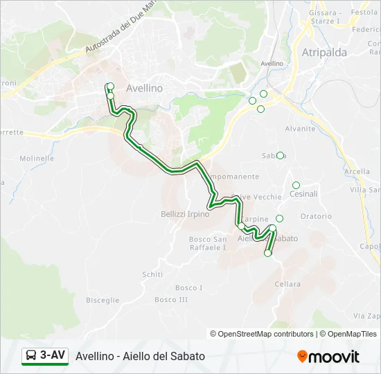 3-AV Bus Line Map