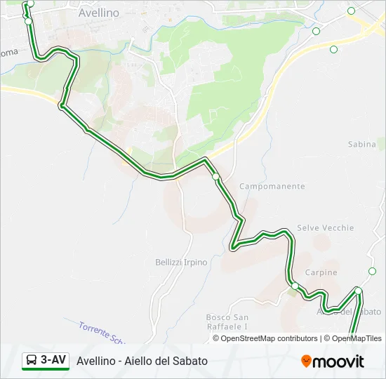 3-AV Bus Line Map