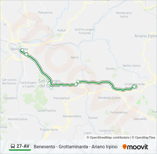 27-AV Bus Line Map