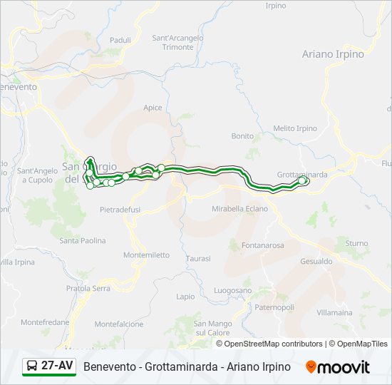 27-AV bus Line Map