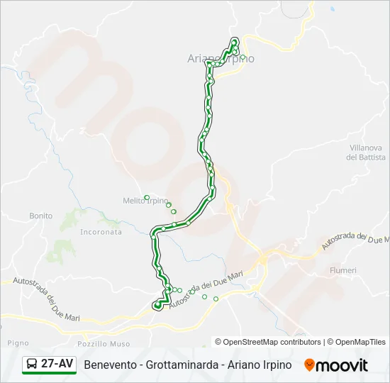 27-AV Bus Line Map