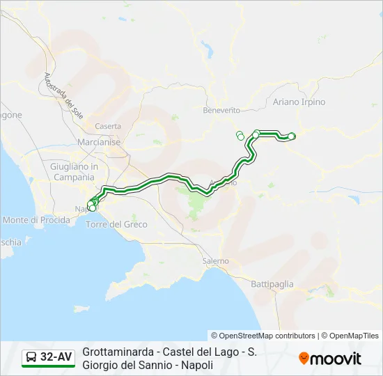 32-AV Bus Line Map