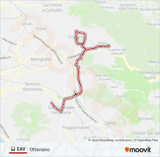 EAV Bus Line Map