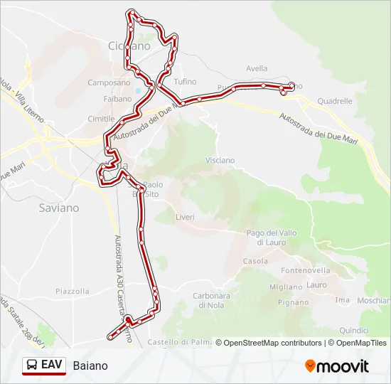 EAV Bus Line Map