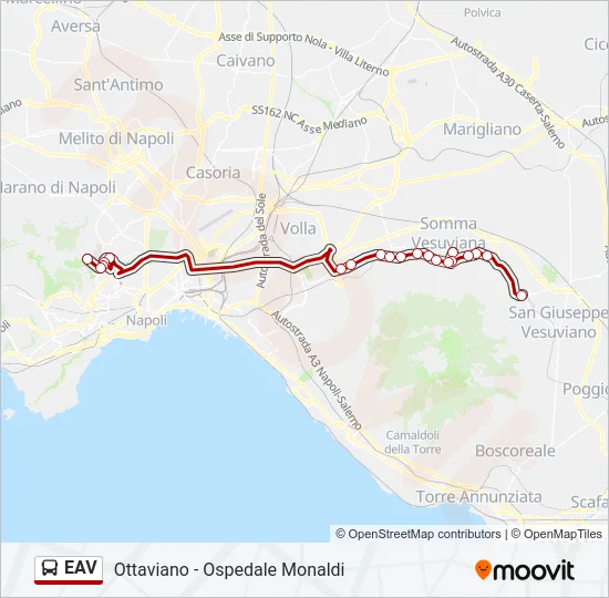 EAV Bus Line Map