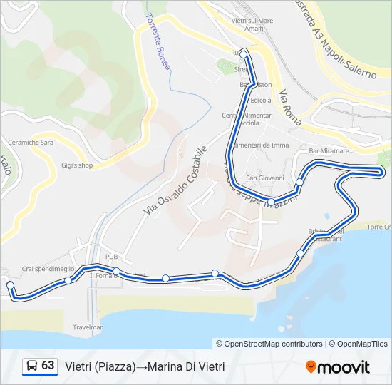 63 Bus Line Map