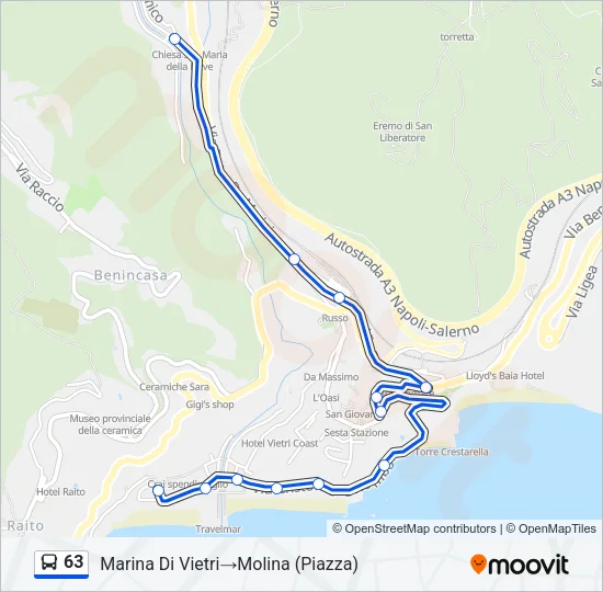 63 Bus Line Map