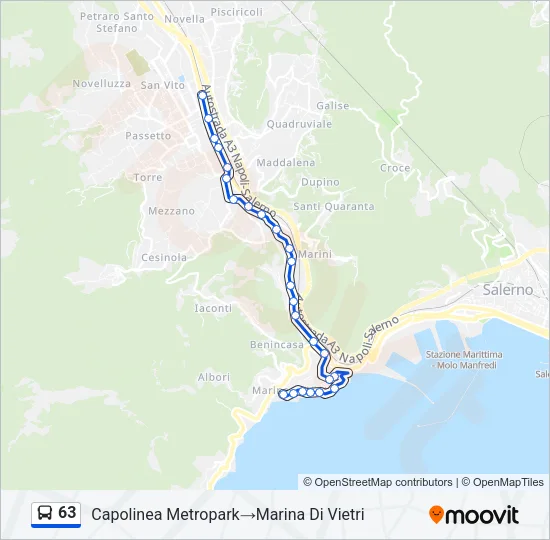 63 Bus Line Map