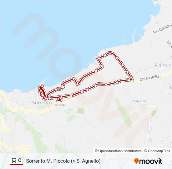 C Bus Line Map