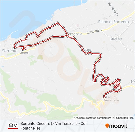 C Bus Line Map