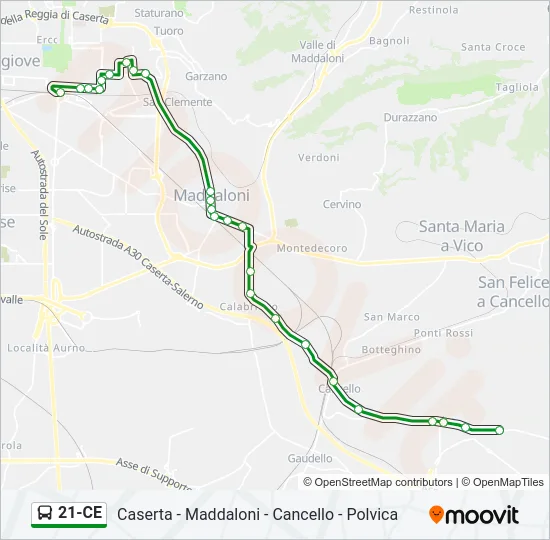 21-CE Bus Line Map
