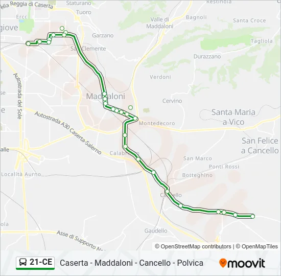 21-CE Bus Line Map