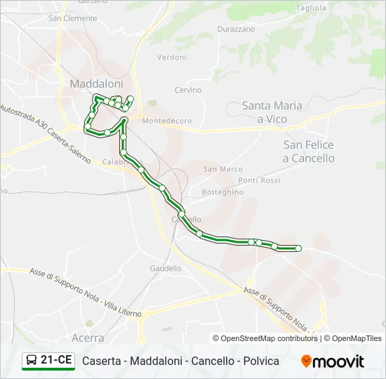 21-CE Bus Line Map