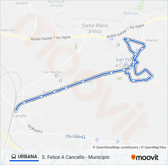 URBANA Bus Line Map