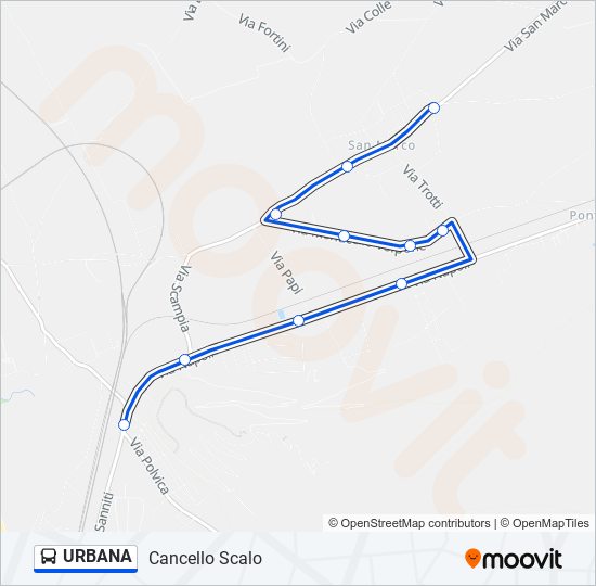 URBANA bus Line Map