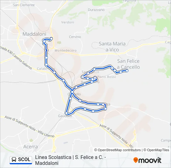 SCOL Bus Line Map