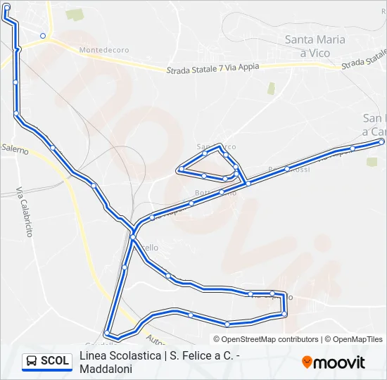 SCOL Bus Line Map