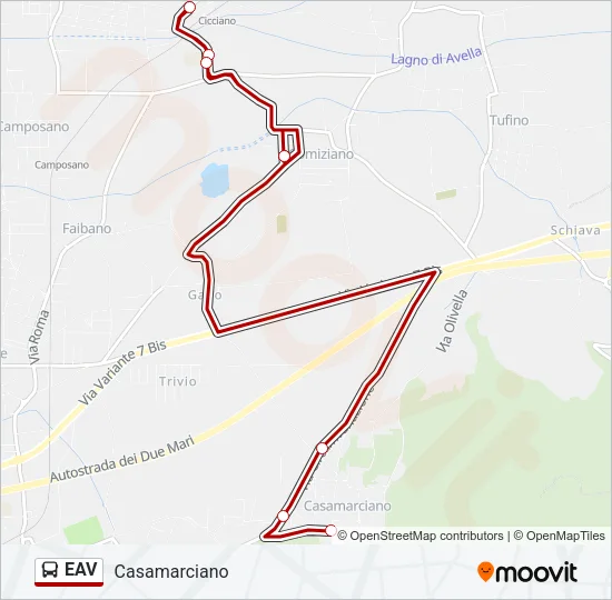 EAV Bus Line Map