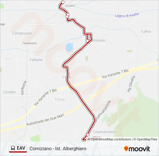 EAV Bus Line Map