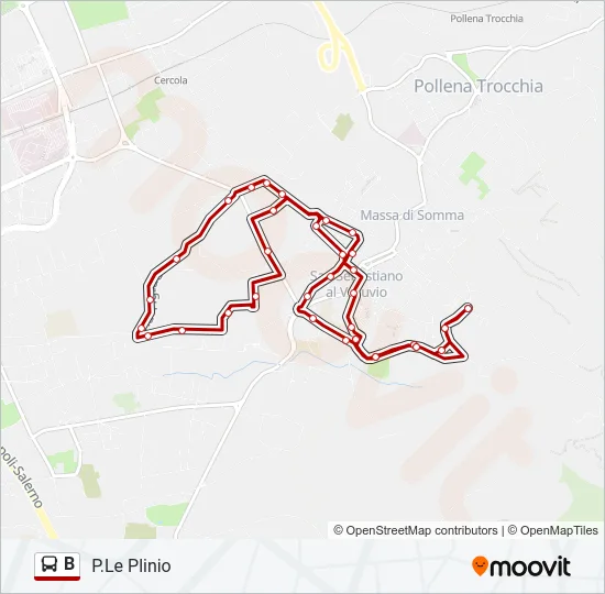 B Bus Line Map