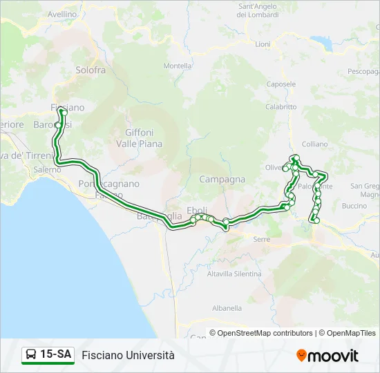15-SA Bus Line Map