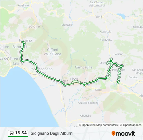 15-SA Bus Line Map