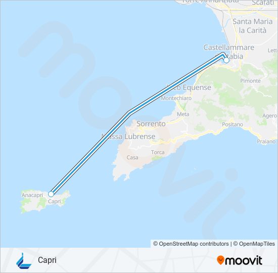 Percorso linea navigazione ALILAUR