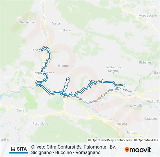 SITA Bus Line Map