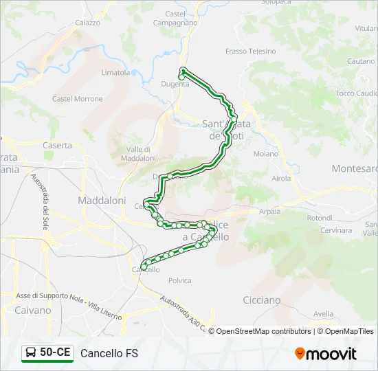 50-CE Bus Line Map