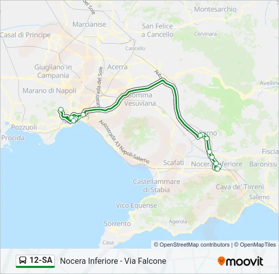12-SA Bus Line Map