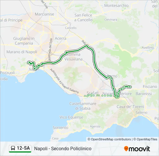 12-SA Bus Line Map