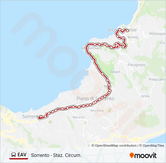 EAV Bus Line Map