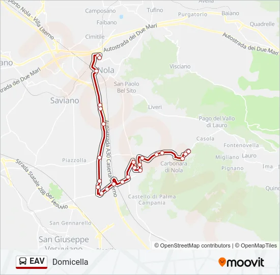 EAV Bus Line Map