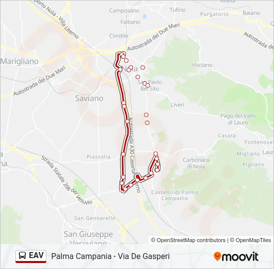 EAV Bus Line Map