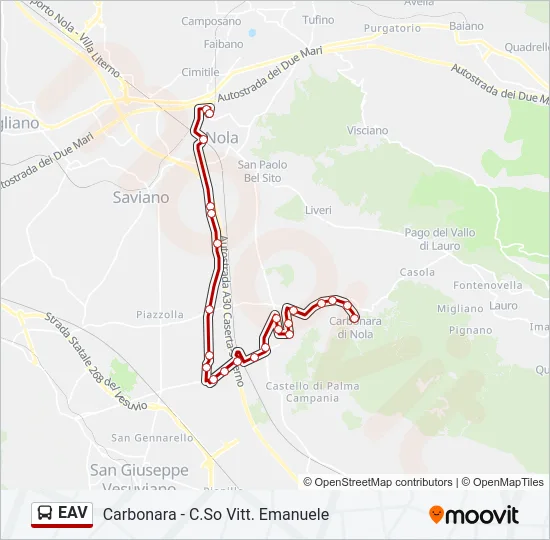 EAV Bus Line Map