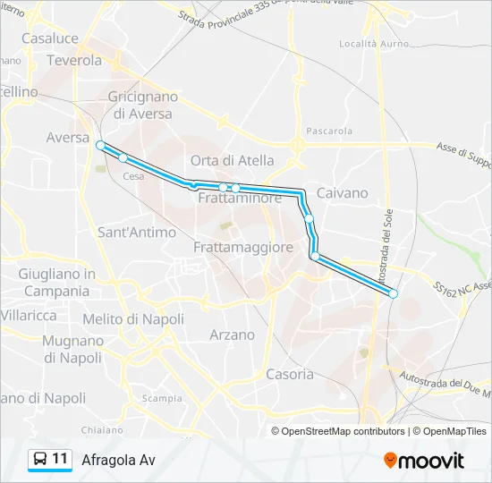 11 Bus Line Map