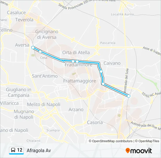 12 Bus Line Map