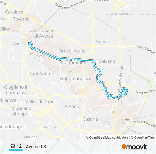 12 Bus Line Map