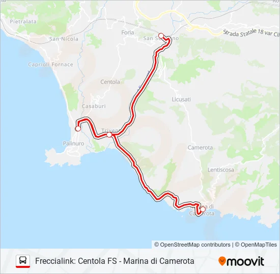 FRECCIALINK Bus Line Map