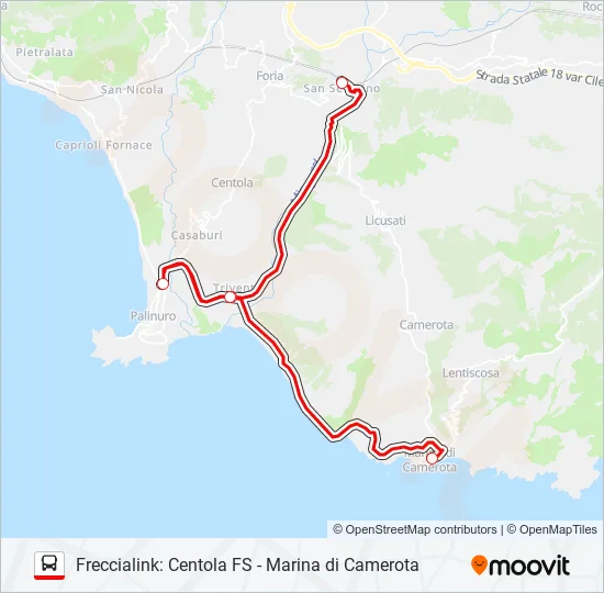 FRECCIALINK Bus Line Map