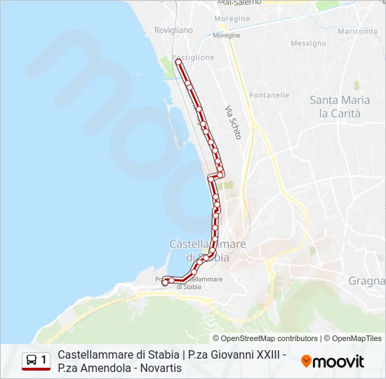 1 Bus Line Map