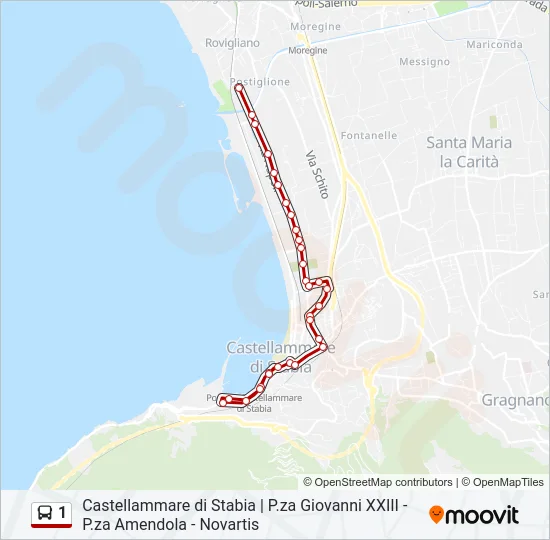 1 Bus Line Map