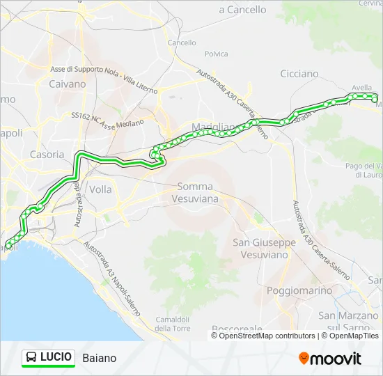Percorso linea bus LUCIO