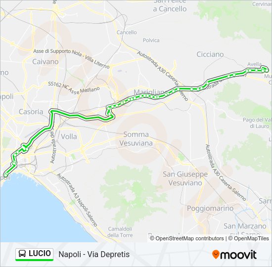 Percorso linea bus LUCIO