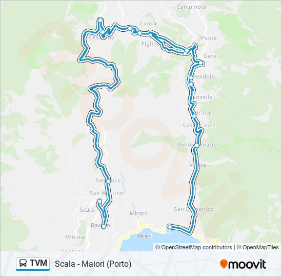 Percorso linea  TVM